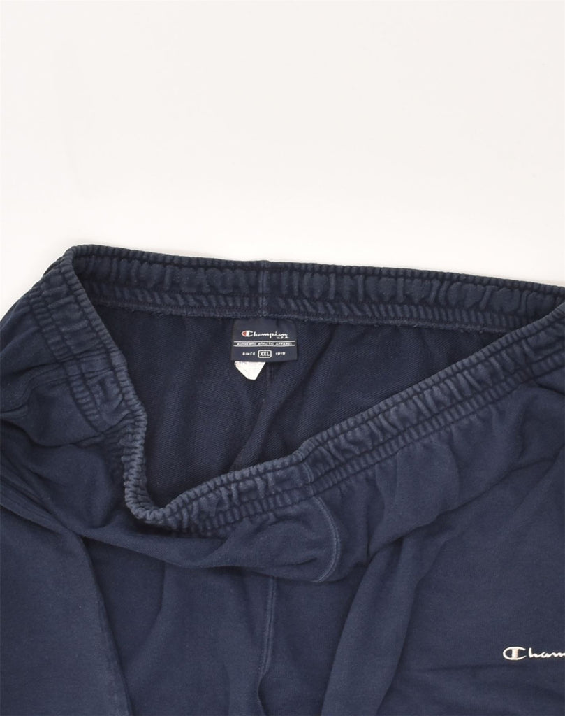 CHAMPION Mens Tracksuit Trousers 2XL Navy Blue Cotton | Vintage Champion | Thrift | Second-Hand Champion | Used Clothing | Messina Hembry 