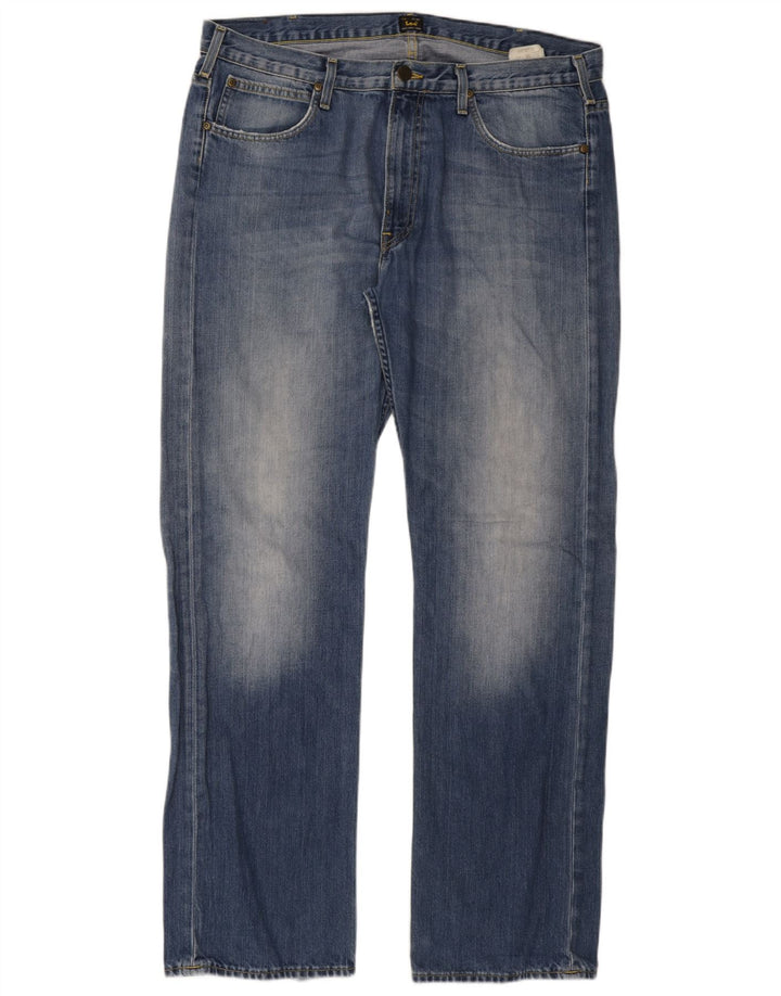 Lee Mens Kent Straight Jeans W38 L34 Blue Cotton