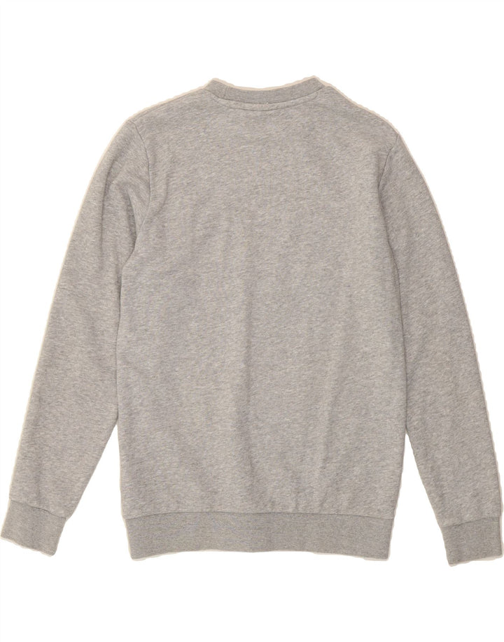 ADIDAS Boys Graphic Sweatshirt Jumper 13-14 Years Grey Cotton Vintage Adidas and Second-Hand Adidas from Messina Hembry 