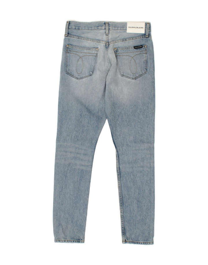 CALVIN KLEIN Womens Distressed Slim Jeans W27 L30 Blue Vintage Calvin Klein and Second-Hand Calvin Klein from Messina Hembry 