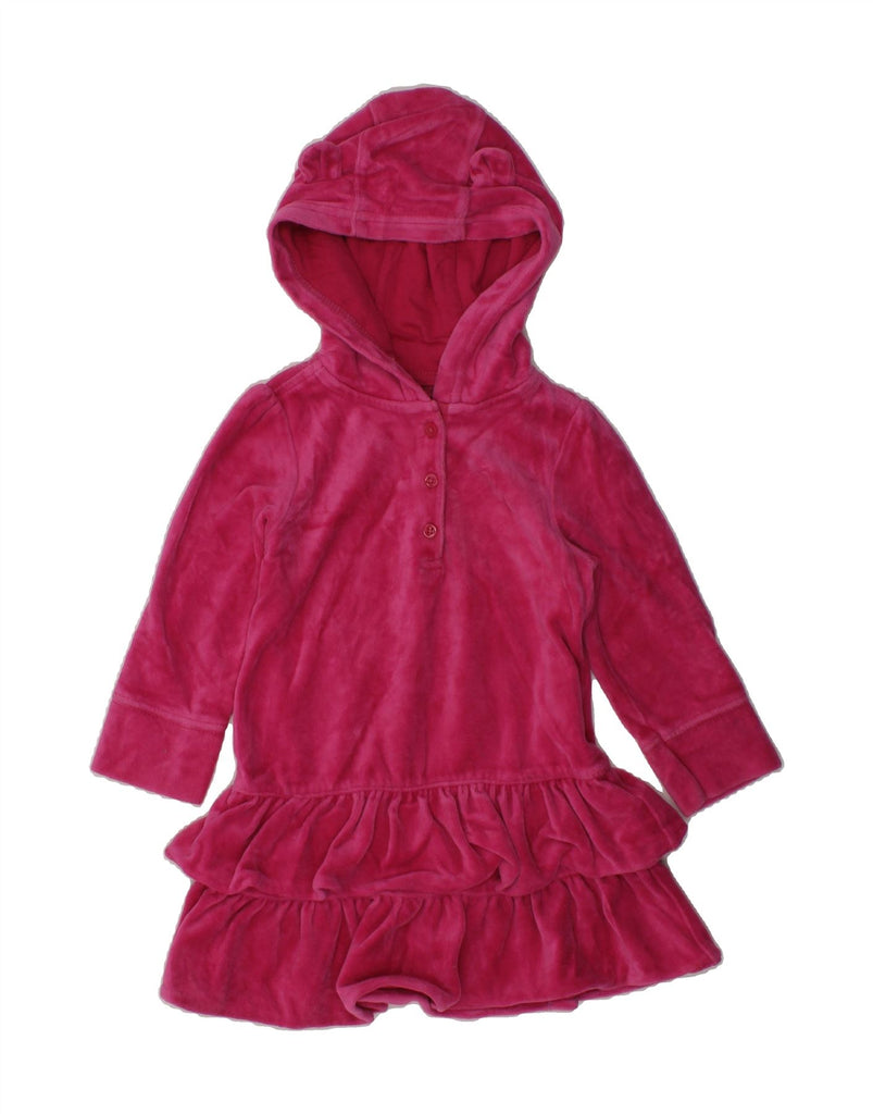 GAP Baby Girls Hooded Drop Waist Dress 12-18 Months Pink Cotton | Vintage Gap | Thrift | Second-Hand Gap | Used Clothing | Messina Hembry 