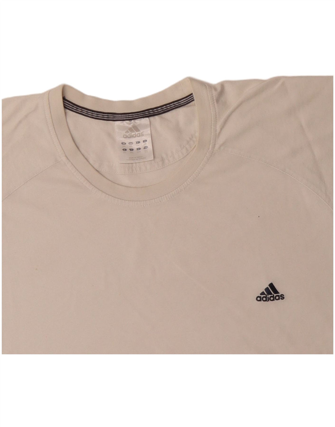 ADIDAS Mens T-Shirt Top 2XL Off White Cotton