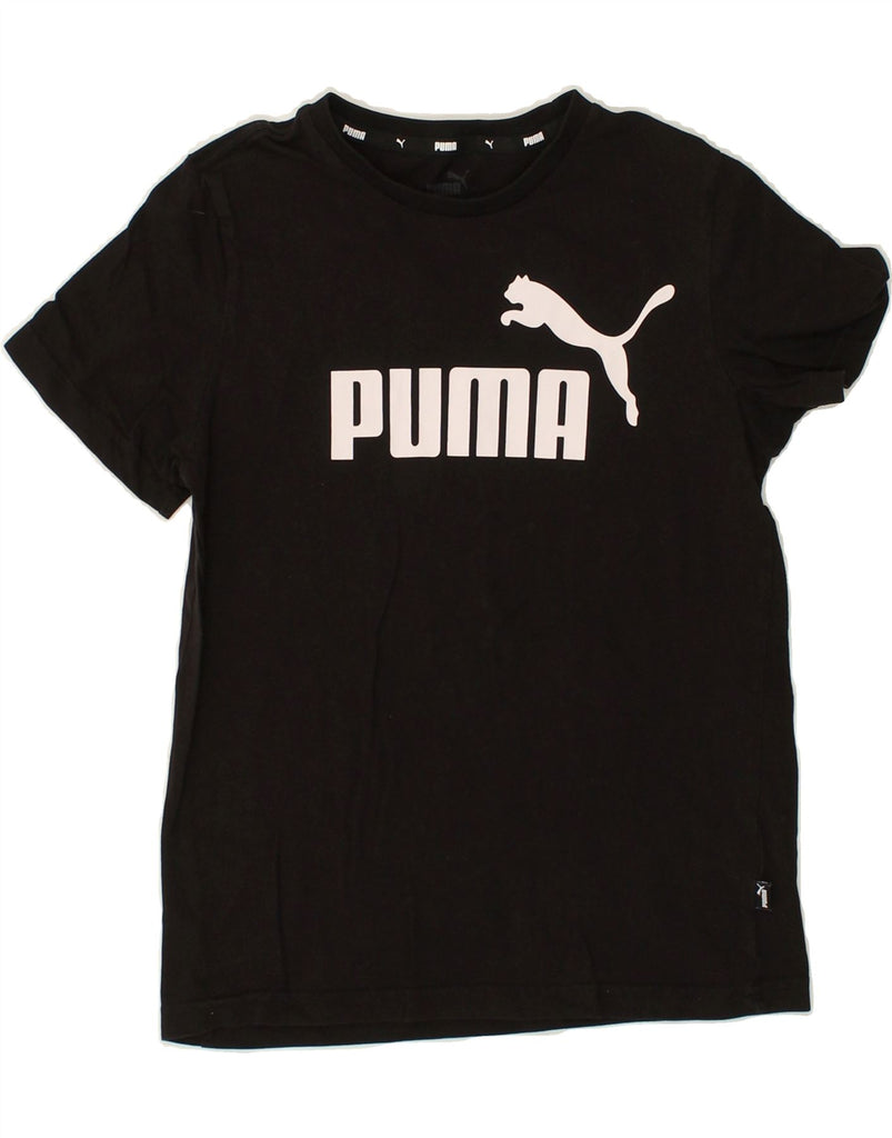 PUMA Boys Graphic T-Shirt Top 11-12 Years Black | Vintage Puma | Thrift | Second-Hand Puma | Used Clothing | Messina Hembry 