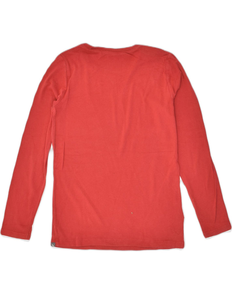 EDDIE BAUER Womens Top Long Sleeve UK 14 Medium Red Cotton | Vintage Eddie Bauer | Thrift | Second-Hand Eddie Bauer | Used Clothing | Messina Hembry 