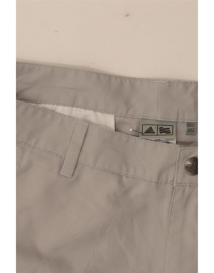 ADIDAS Mens Slim Chino Trousers W34  L30 Grey Polyester Vintage Adidas and Second-Hand Adidas from Messina Hembry 