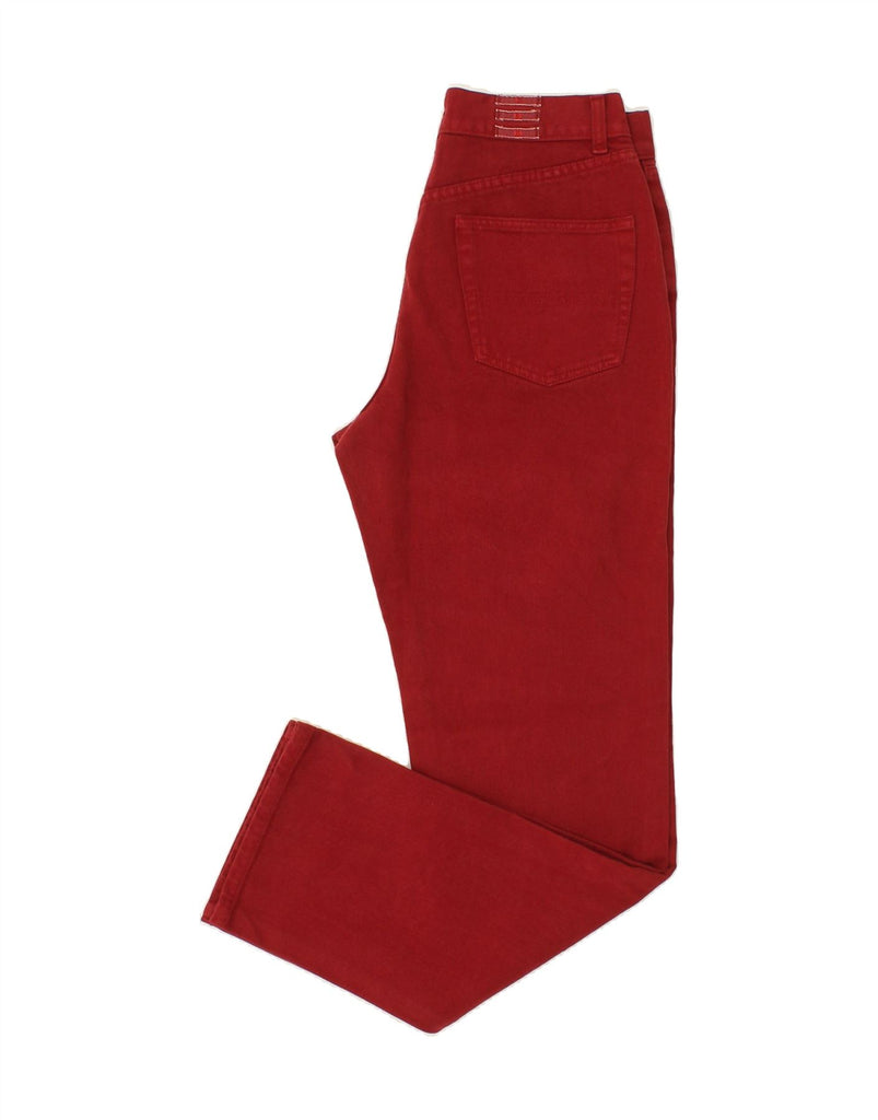 VINTAGE Womens High Waist Straight Jeans W28 L32 Red Cotton Vintage Vintage and Second-Hand Vintage from Messina Hembry 