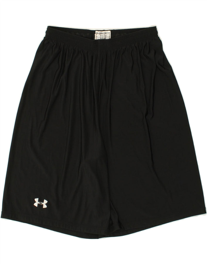 UNDER ARMOUR Womens Sport Shorts UK 8 Small Black Polyester | Vintage Under Armour | Thrift | Second-Hand Under Armour | Used Clothing | Messina Hembry 