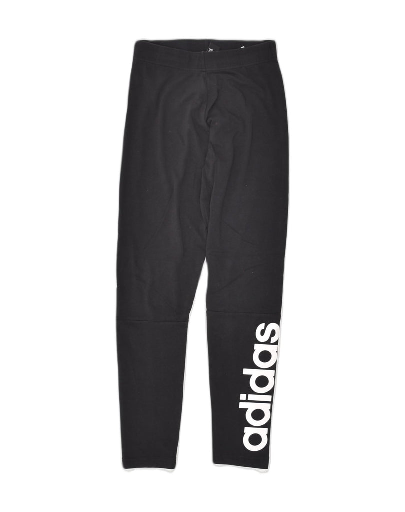 ADIDAS Womens Tracksuit Trousers UK 4/6 XS Black Cotton | Vintage Adidas | Thrift | Second-Hand Adidas | Used Clothing | Messina Hembry 