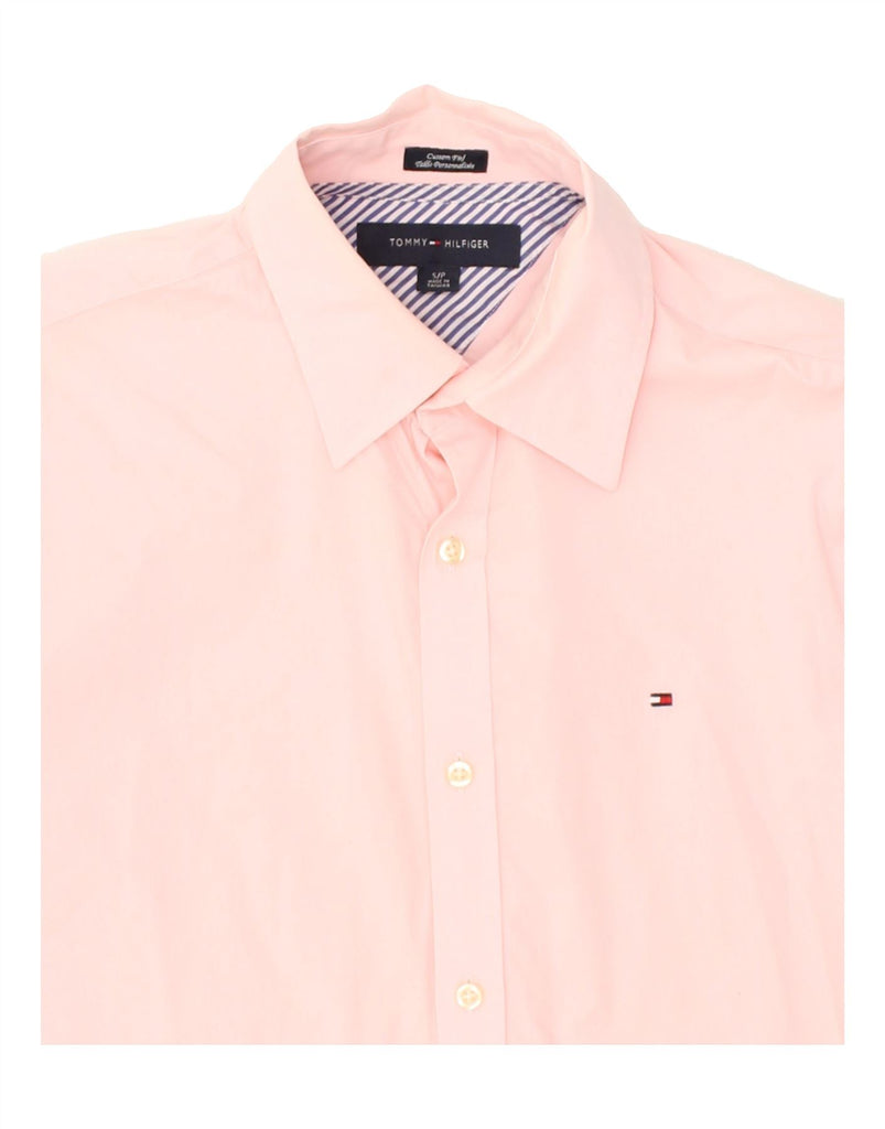 TOMMY HILFIGER Mens Custom Fit Shirt Small Pink Cotton | Vintage Tommy Hilfiger | Thrift | Second-Hand Tommy Hilfiger | Used Clothing | Messina Hembry 