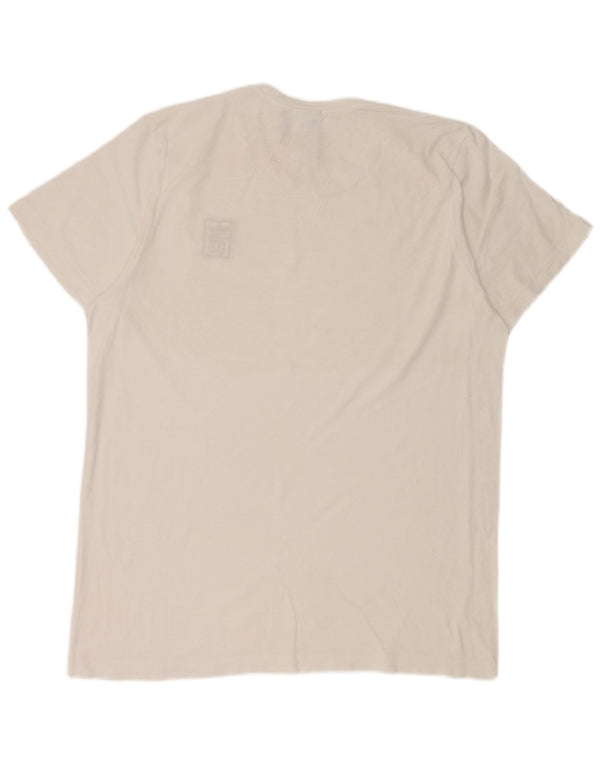 Adidas Mens T-Shirt Top Large White Cotton
