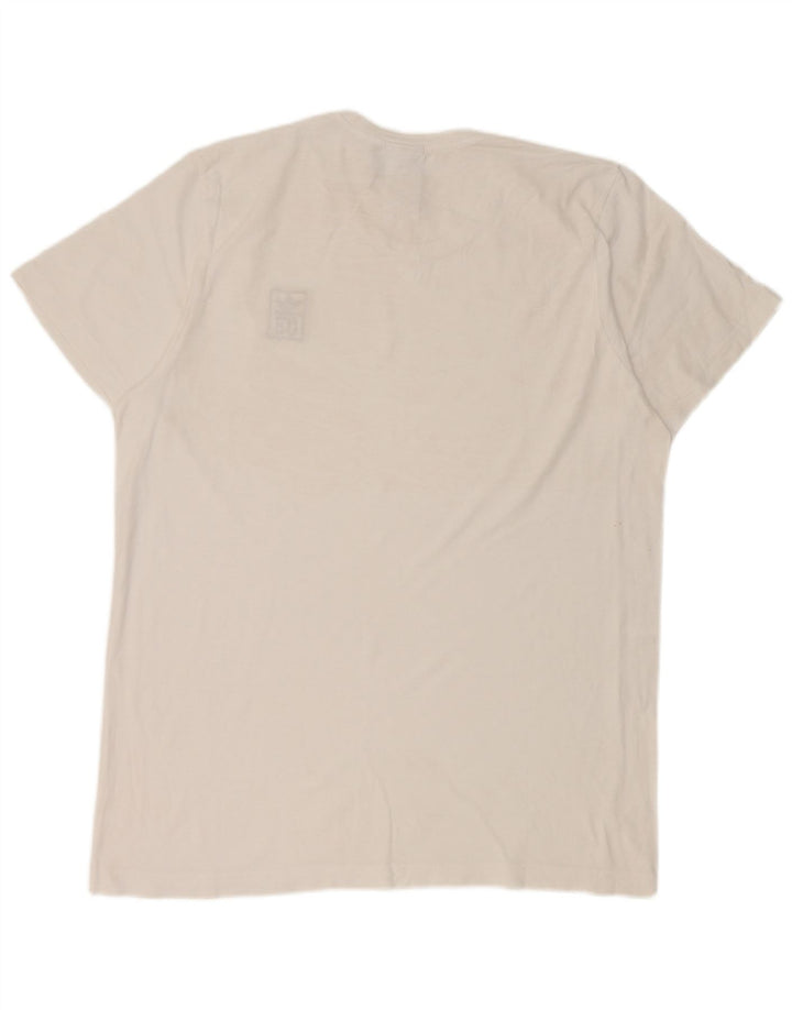 Adidas Mens T-Shirt Top Large White Cotton