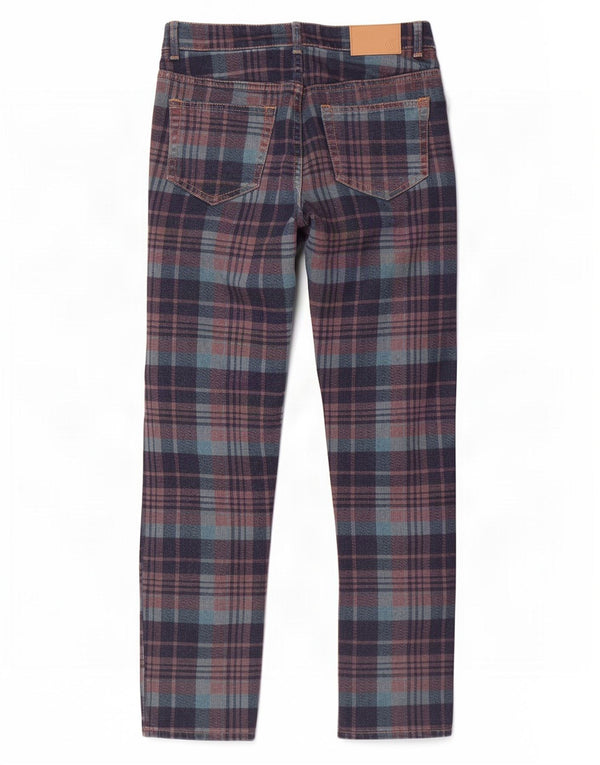 French Connection Womens Casual Trousers UK 8 Small W26 L27 Blue Check