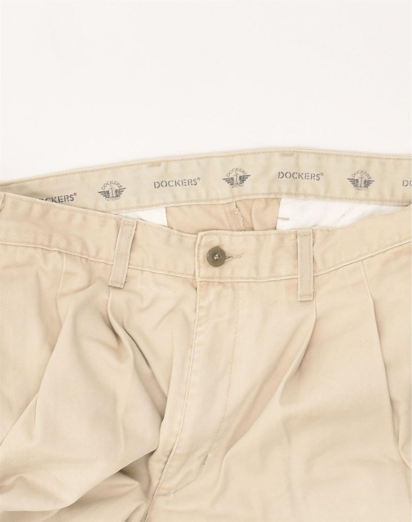 DOCKERS Mens Straight Casual Trousers W32 L30  Beige | Vintage Dockers | Thrift | Second-Hand Dockers | Used Clothing | Messina Hembry 