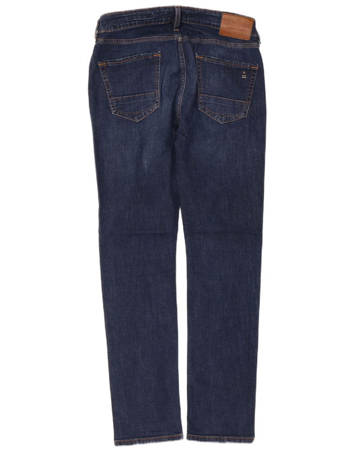 Uniform Mens Slim Jeans W32 L30 Navy Blue Cotton