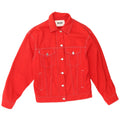 MSGM Womens Denim Jacket EU 38 Medium Red Cotton