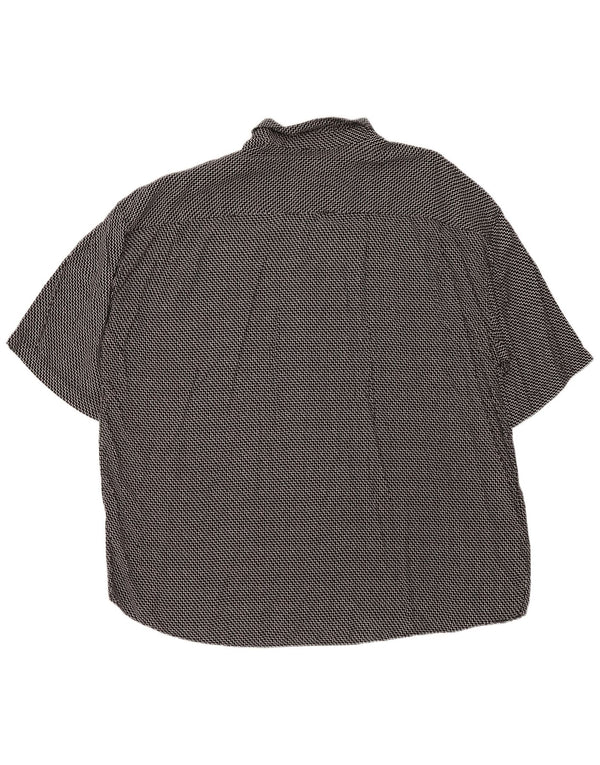 MAXFORT Mens Short Sleeve Shirt 5XL Black Chevron