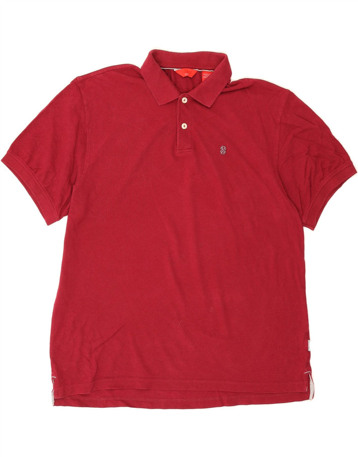 IZOD Mens Polo Shirt Large Maroon Cotton Vintage Izod and Second-Hand Izod from Messina Hembry 