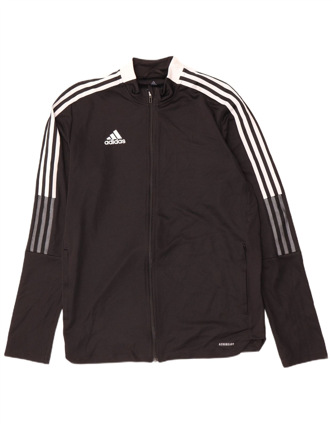 Adidas Mens Aeroready Tracksuit Top Jacket Large Black Polyester