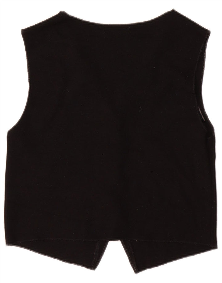 Zara Womens Waistcoat UK 12 Medium Black
