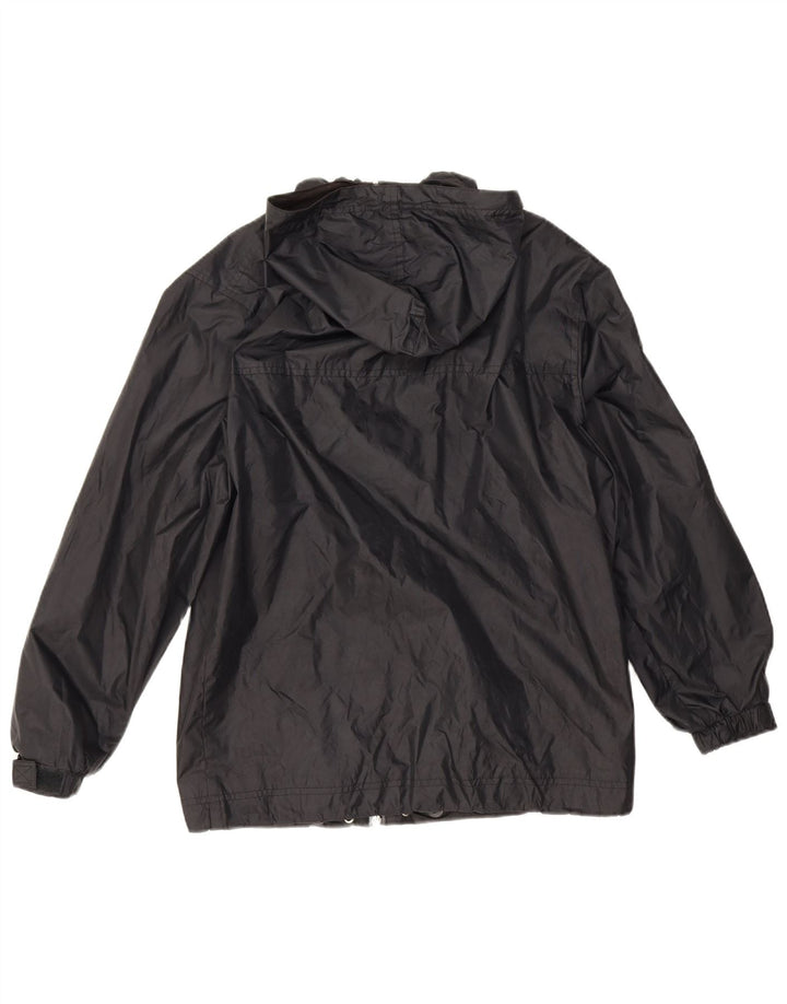 Champion Mens Hooded Rain Jacket UK 36 Small Black Polyamide