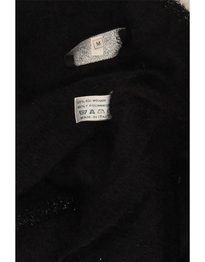 La Perla Womens Cardigan Sweater UK 12 Medium Black Mohair