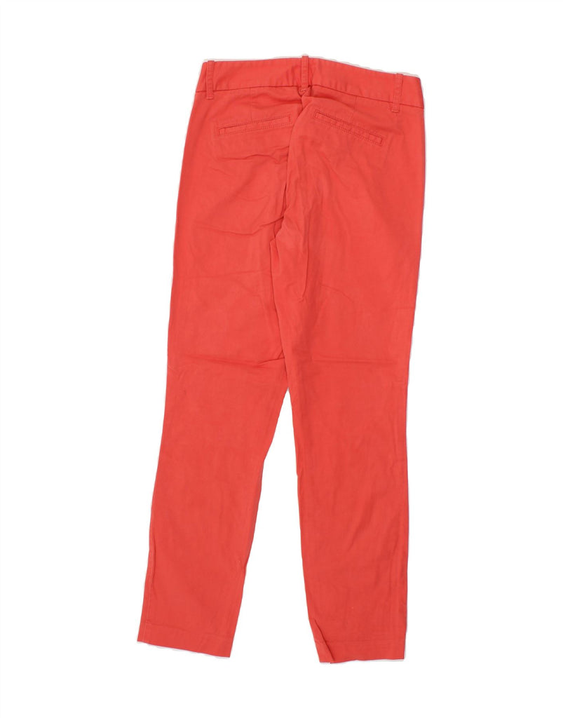 J. CREW Womens Frankie Slim Chino Trousers US 0 XS W24 L28 Red Cotton Vintage J. Crew and Second-Hand J. Crew from Messina Hembry 