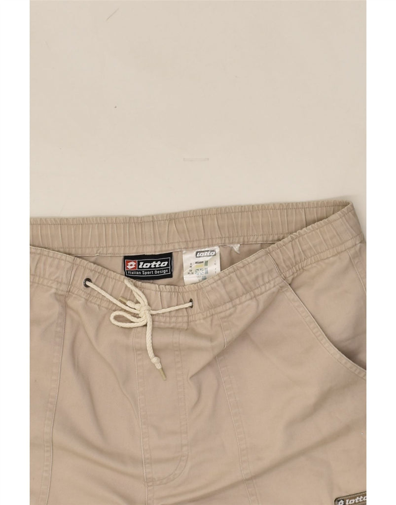 LOTTO Mens Sport Shorts UK 36/38 Small Beige Cotton | Vintage Lotto | Thrift | Second-Hand Lotto | Used Clothing | Messina Hembry 