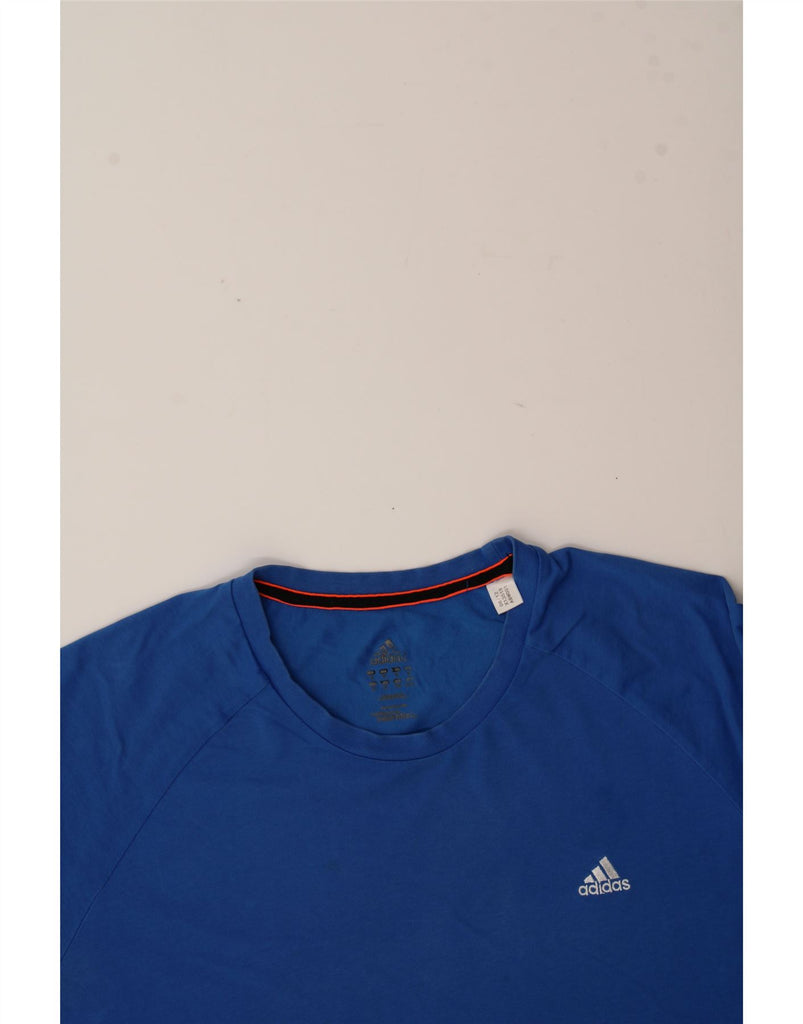 ADIDAS Mens T-Shirt Top XL Blue Cotton Vintage Adidas and Second-Hand Adidas from Messina Hembry 