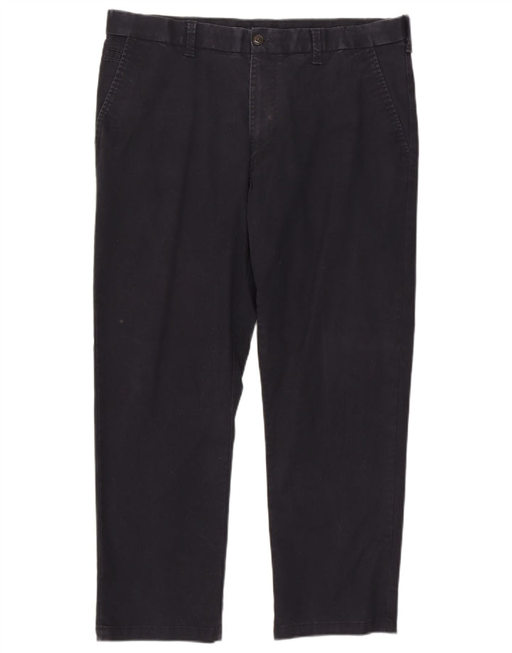 Marks & Spencer Mens Blue Harbour Regular Chino Trousers W38 L29 Navy Blue