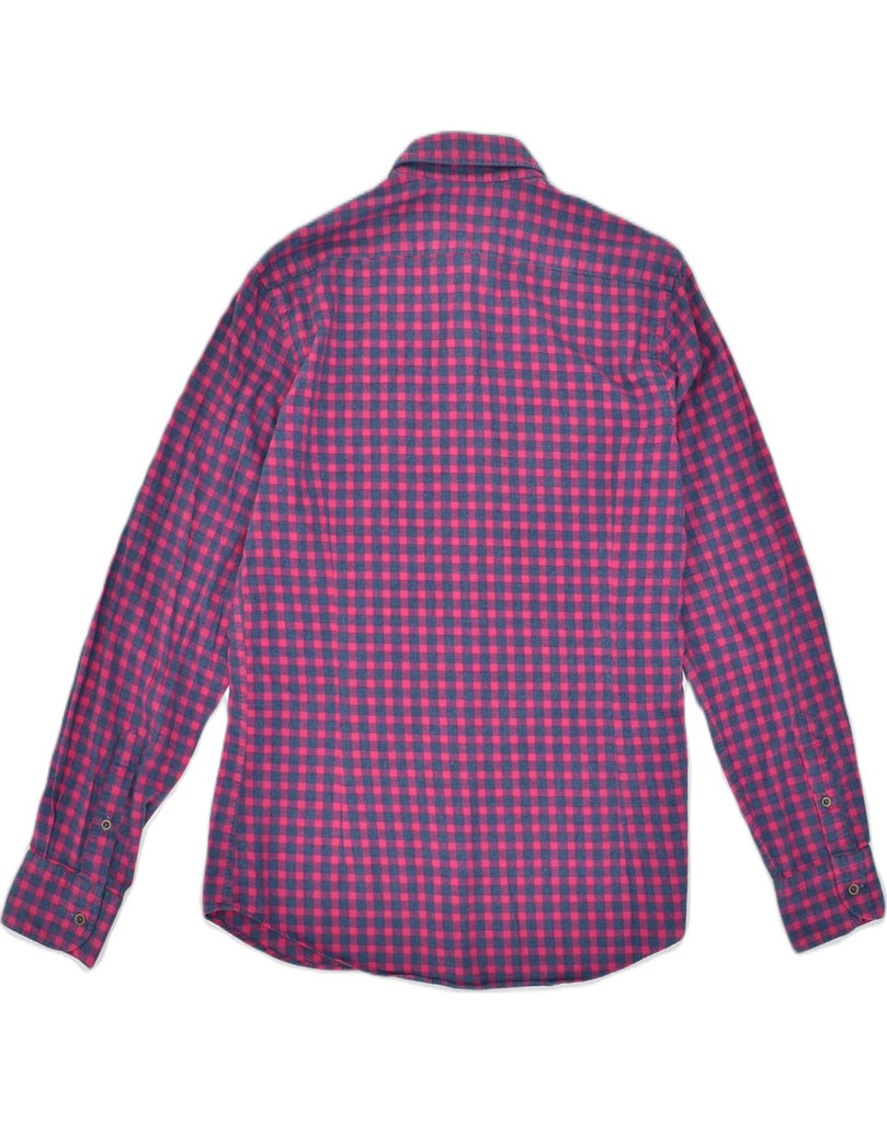 MASSIMO DUTTI Mens Shirt Small Purple Check | Vintage | Thrift | Second-Hand | Used Clothing | Messina Hembry 