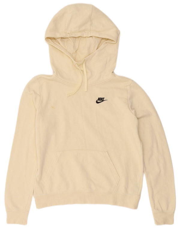 Nike Mens Hoodie Jumper Small Beige Cotton