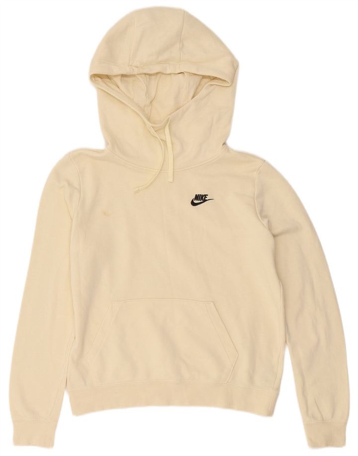 Nike Mens Hoodie Jumper Small Beige Cotton