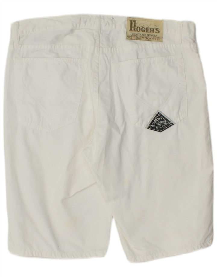 Roy Rogers Mens Casual Shorts IT 48 Medium W34 White Cotton