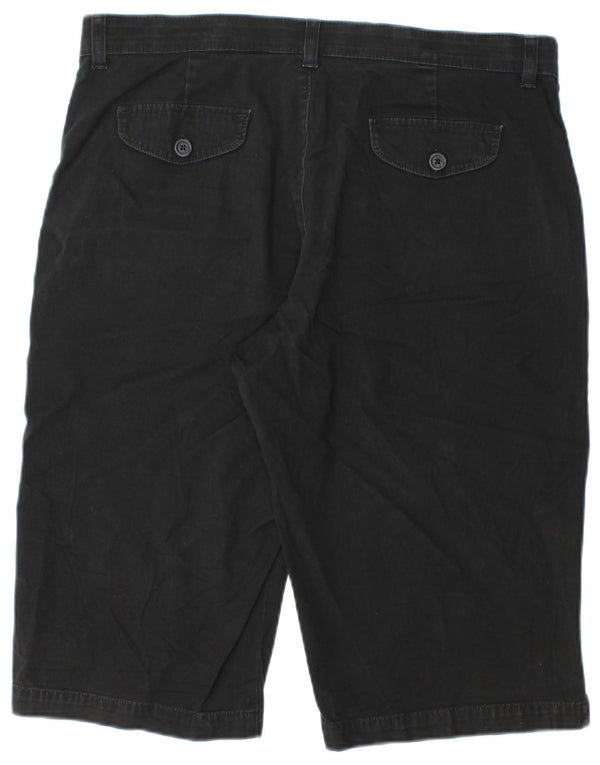 Lee Womens Comfort Fit Bermuda Chino Shorts US 14 XL W34 Black Cotton
