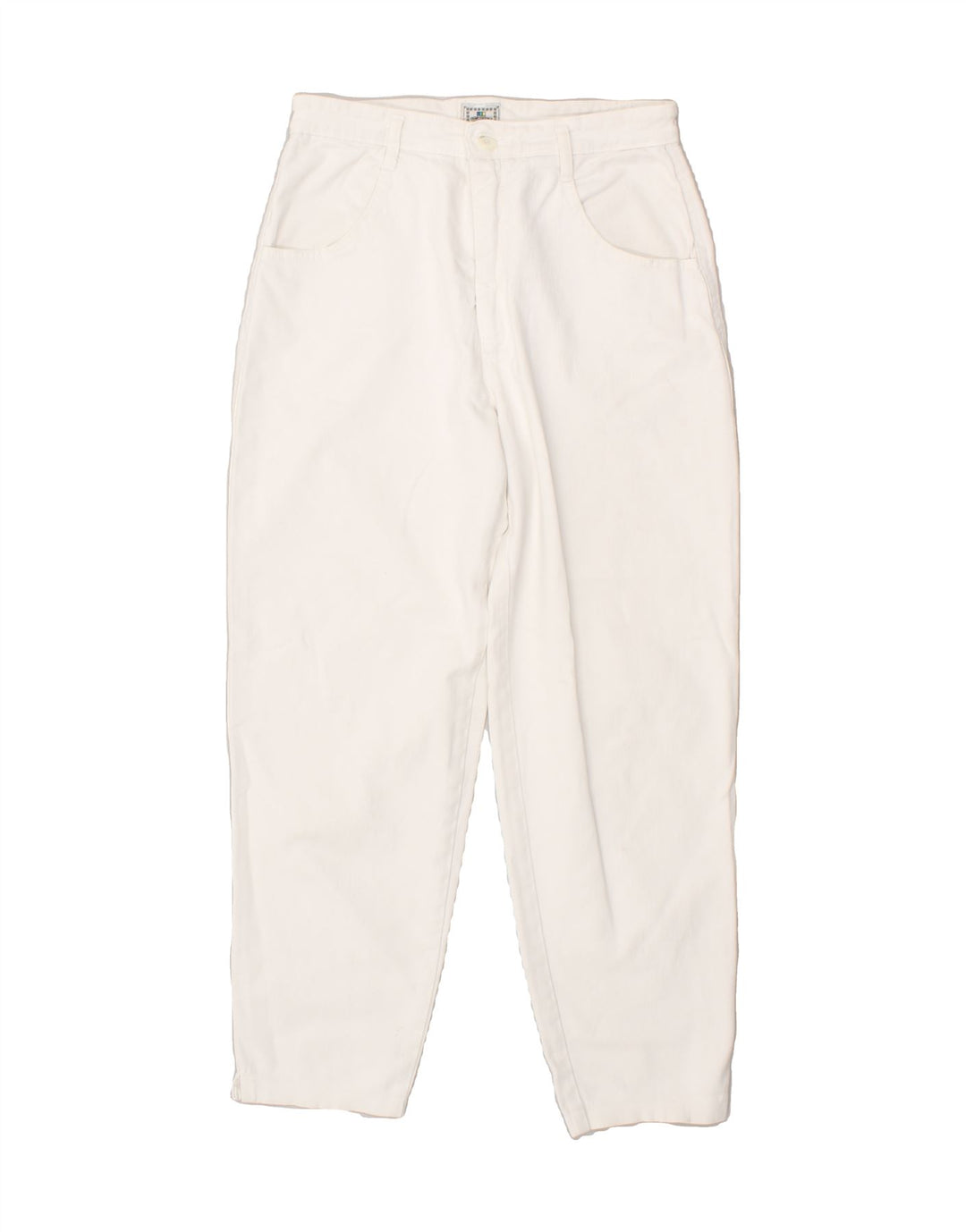 VINTAGE Womens Crop Tapered Jeans W28 L26  White Vintage Vintage and Second-Hand Vintage from Messina Hembry 