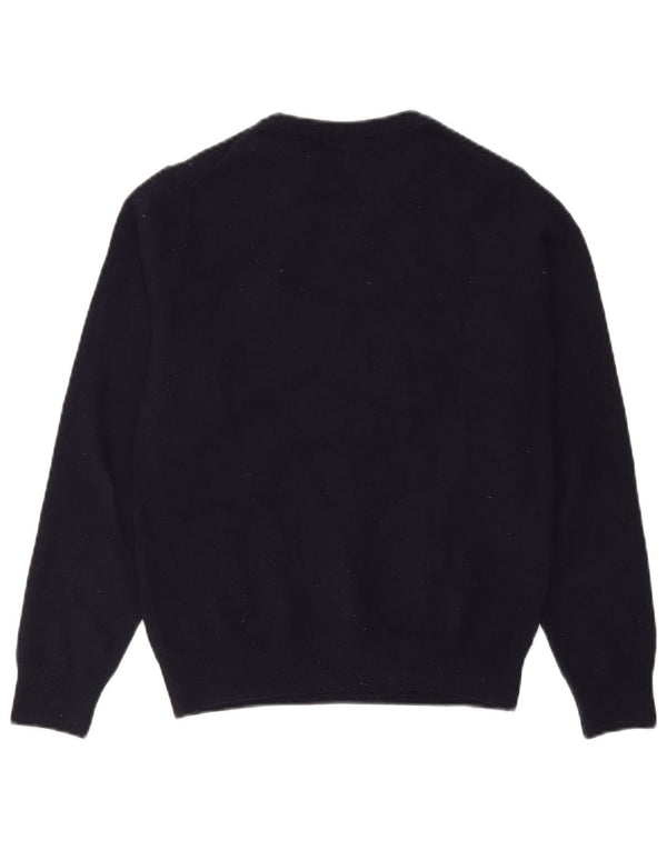 Lacoste Mens Crew Neck Jumper Sweater Size 3 Small Navy Blue New Wool