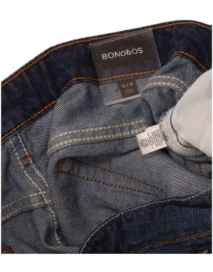 BONOBOS Mens W34 L28 Navy Blue Cotton