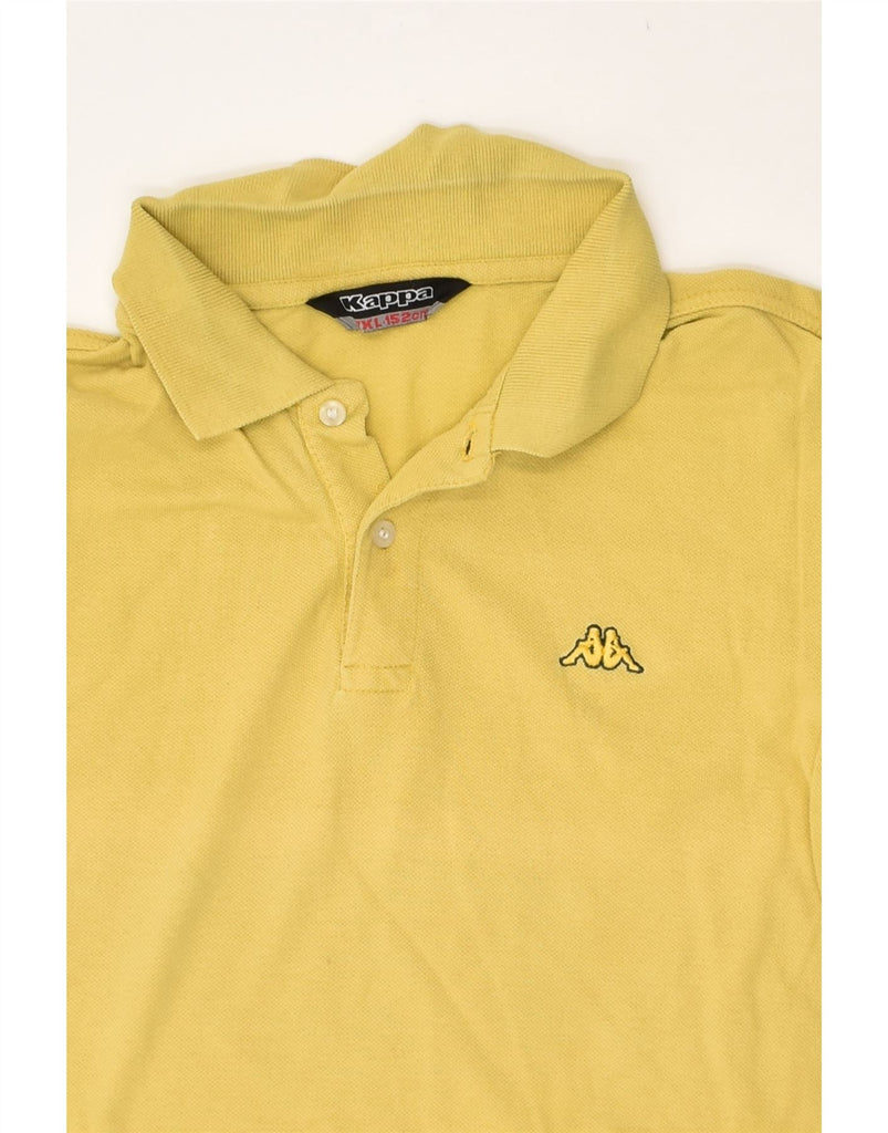 KAPPA Boys Polo Shirt 11-12 Years XL  Yellow Cotton | Vintage Kappa | Thrift | Second-Hand Kappa | Used Clothing | Messina Hembry 