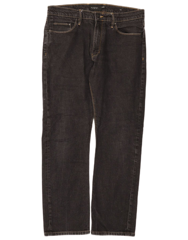 Marks & Spencer Mens Autograph Slim Jeans W34 L31 Black Cotton