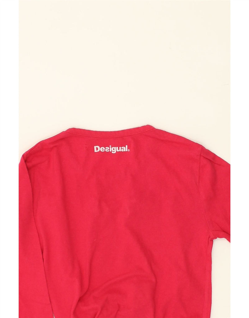 DESIGUAL Girls Graphic Top Long Sleeve 9-10 Years Red Animal Print Cotton | Vintage Desigual | Thrift | Second-Hand Desigual | Used Clothing | Messina Hembry 