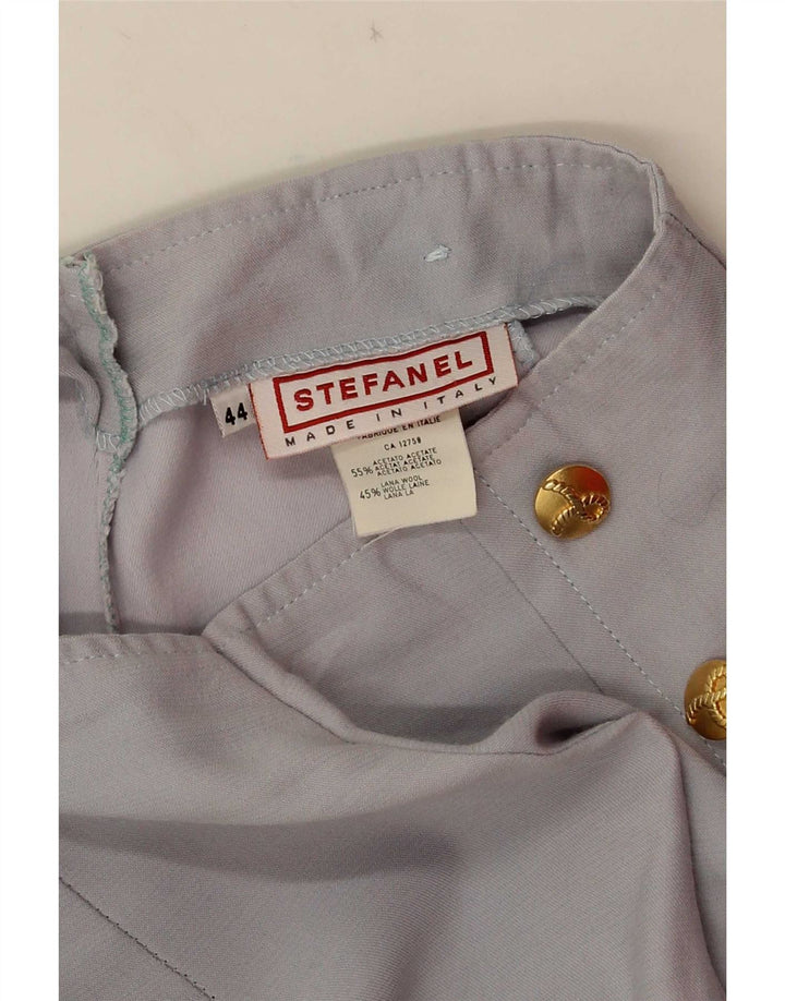 Stefanel Womens 2 Button Piece Suit IT 44 Medium W22 L25 Grey Acetate