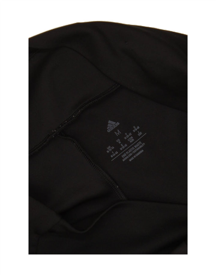 ADIDAS Womens Aeroready Crop Leggings UK 12/14 Medium  Black Polyester Vintage Adidas and Second-Hand Adidas from Messina Hembry 