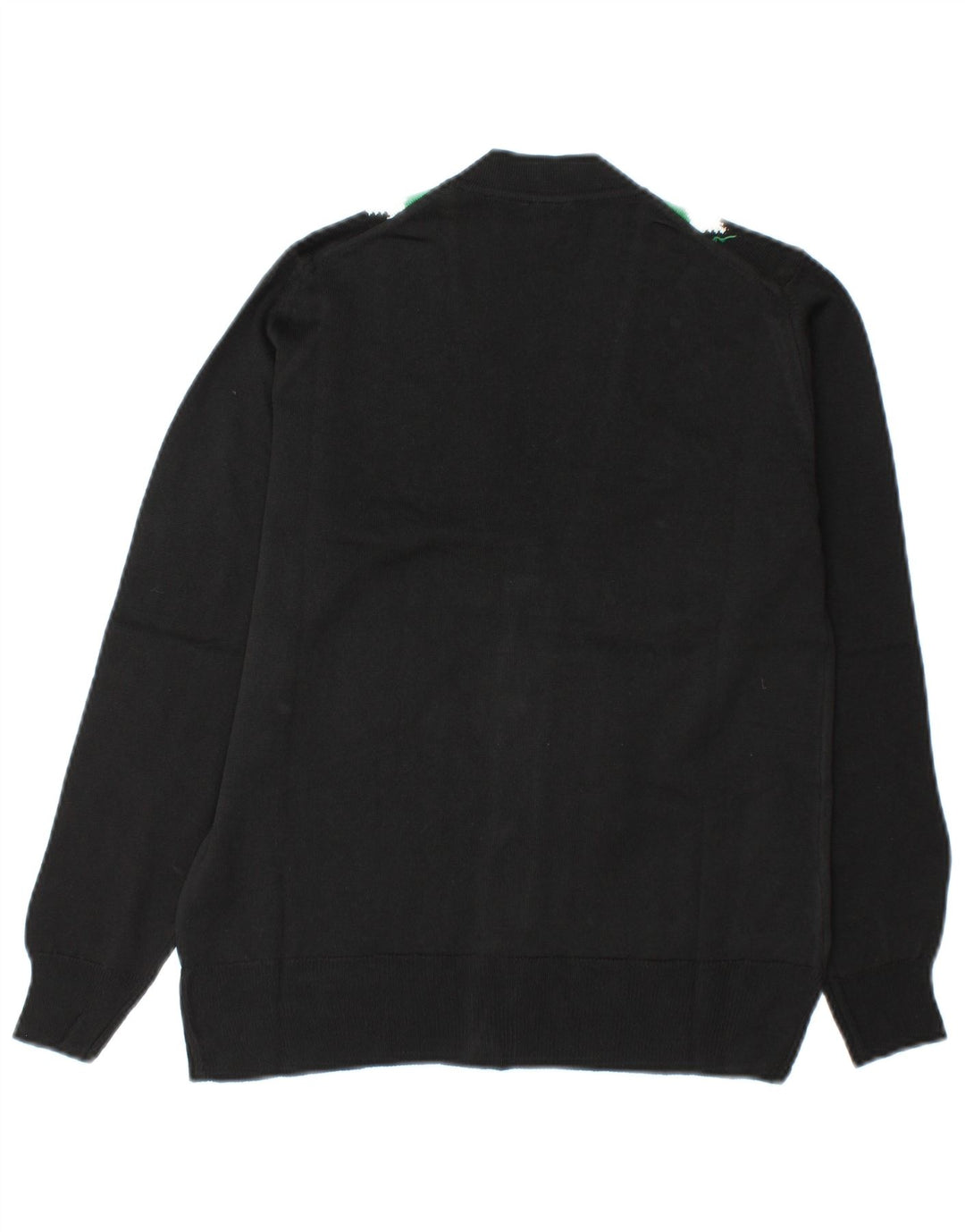 Vintage Womens Cardigan Sweater IT 48 XL Black Colourblock
