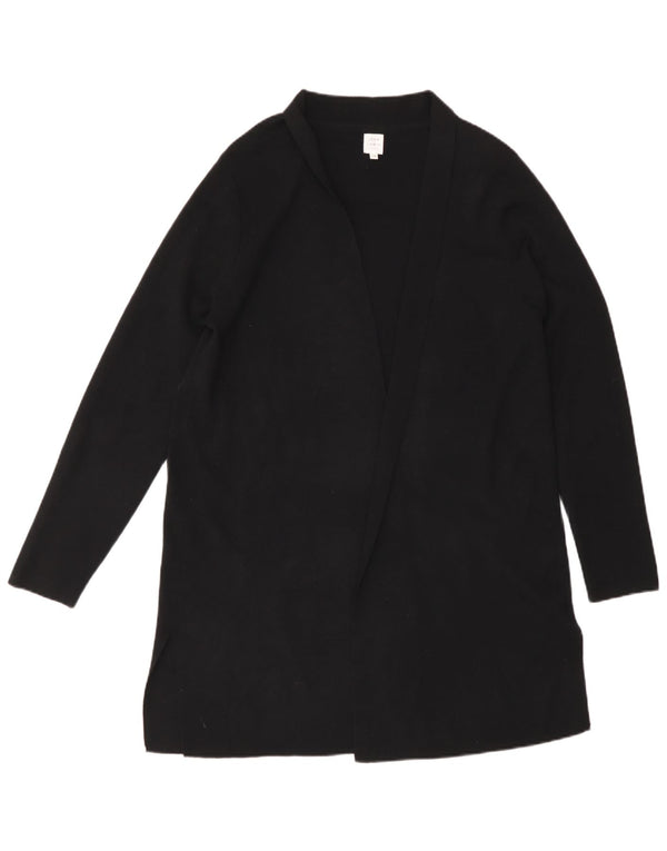 John Lewis Womens Longline Open Cardigan Sweater UK 12 Medium Black