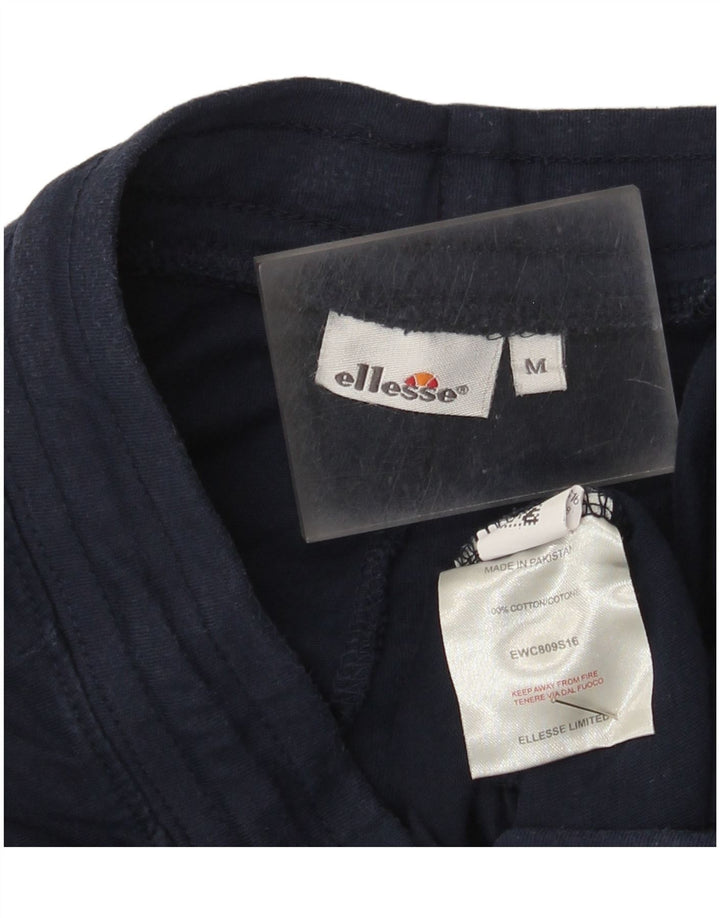 Ellesse Womens Tracksuit Trousers UK 14 Medium Navy Blue Cotton