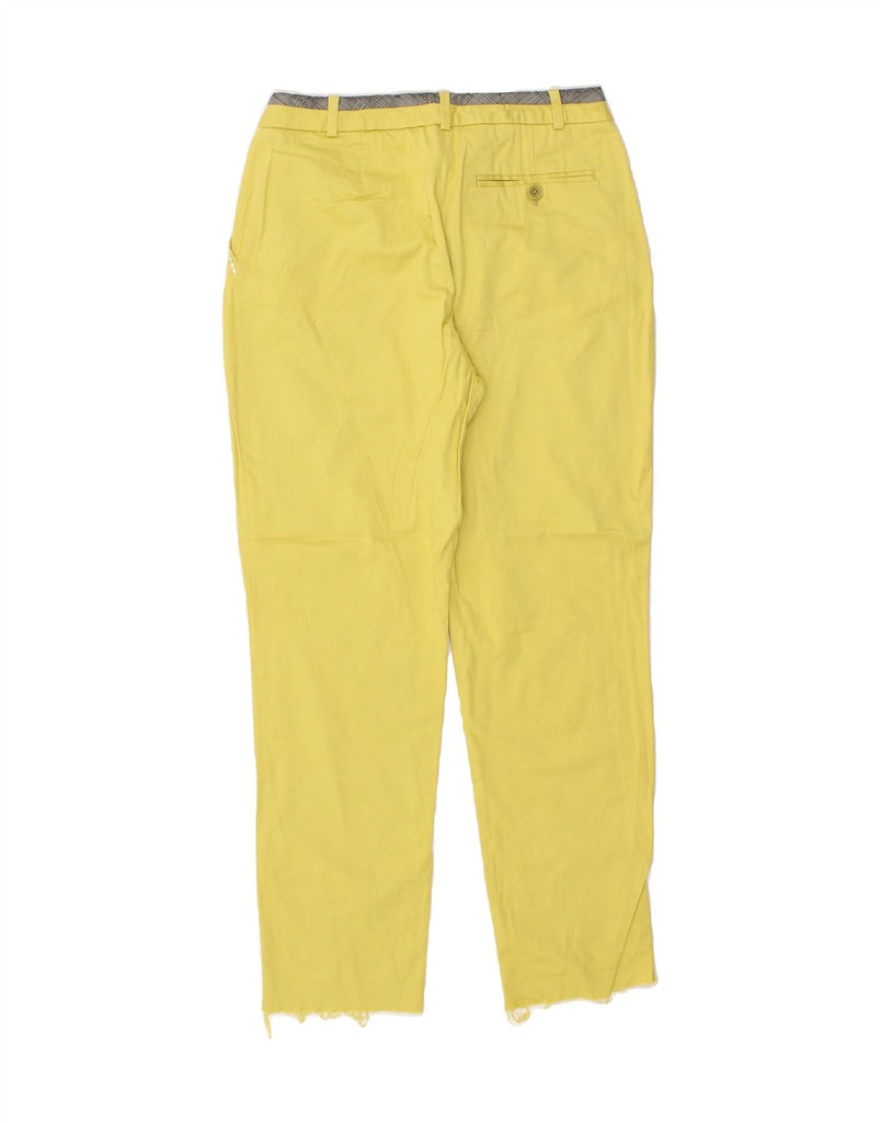 PAUL SMITH Womens Crop Chino Trousers IT 42 Medium W28 L27 Yellow Cotton | Vintage Paul Smith | Thrift | Second-Hand Paul Smith | Used Clothing | Messina Hembry 