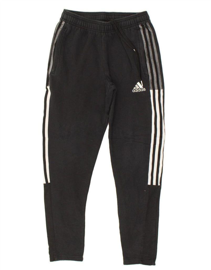 ADIDAS Mens Tracksuit Trousers Small Black Cotton | Vintage Adidas | Thrift | Second-Hand Adidas | Used Clothing | Messina Hembry 