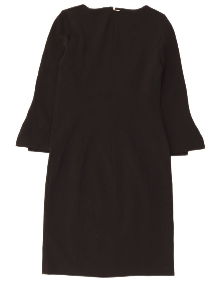Dkny Womens 3/4 Sleeve Sheath Dress US 2 XS Black Polyester