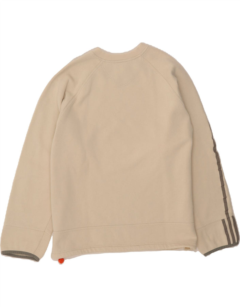 ADIDAS Mens Sweatshirt Jumper Medium Beige Cotton Vintage Adidas and Second-Hand Adidas from Messina Hembry 