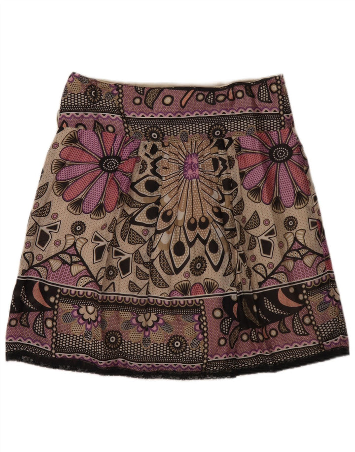 Marella Womens Mini Skirt W32 Large  Multicoloured Floral